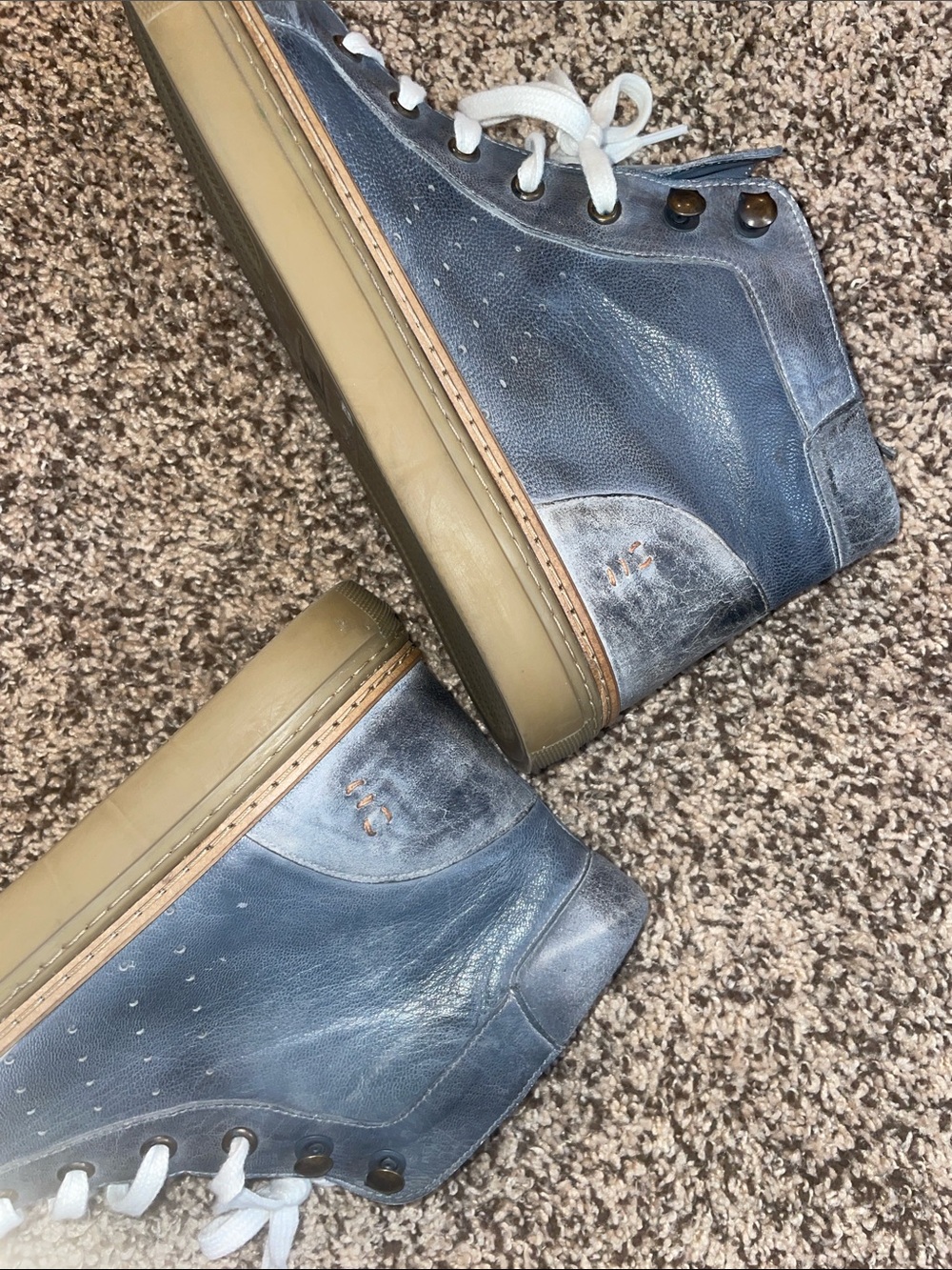 BED|STU Roan Leather Macc II 2 High Mid Top Sneaker Grey Sz 11. NWOT - Picture 9 of 16